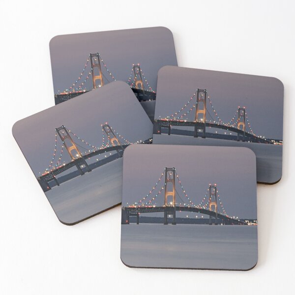 Item preview, Mackinac Bridge at dusk designed and sold by GypsyPortal.