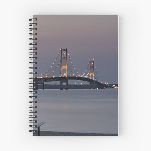 Item preview, Mackinac Bridge at dusk designed and sold by GypsyPortal.