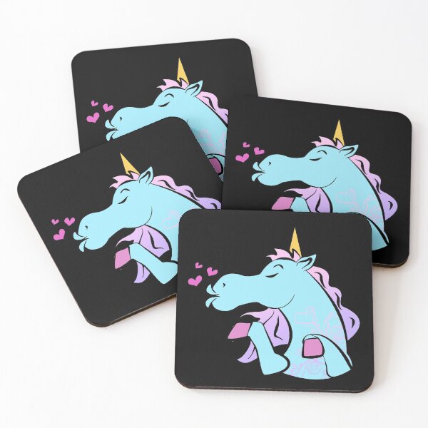 Item preview, Unicorn Kissing - Black designed and sold by WorldOfUnicorns.