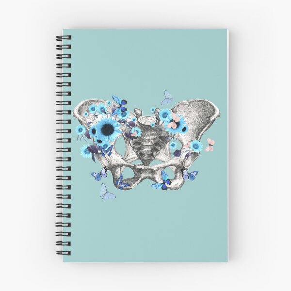 Item preview, Female bones of the pelvis, blue flowers Feminism, anatomy, anatomical art, daisy  designed and sold by Collagedream.
