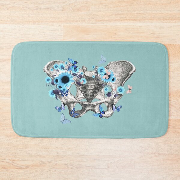Item preview, Female bones of the pelvis, blue flowers Feminism, anatomy, anatomical art, daisy  designed and sold by Collagedream.