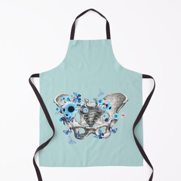 Item preview, Female bones of the pelvis, blue flowers Feminism, anatomy, anatomical art, daisy designed and sold by Collagedream.