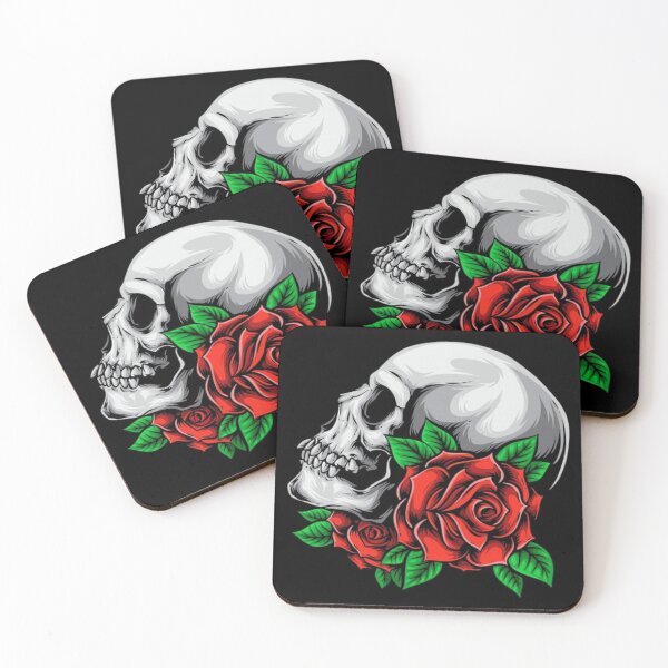 Item preview, Skull with rose designed and sold by LUNAROSsAa.