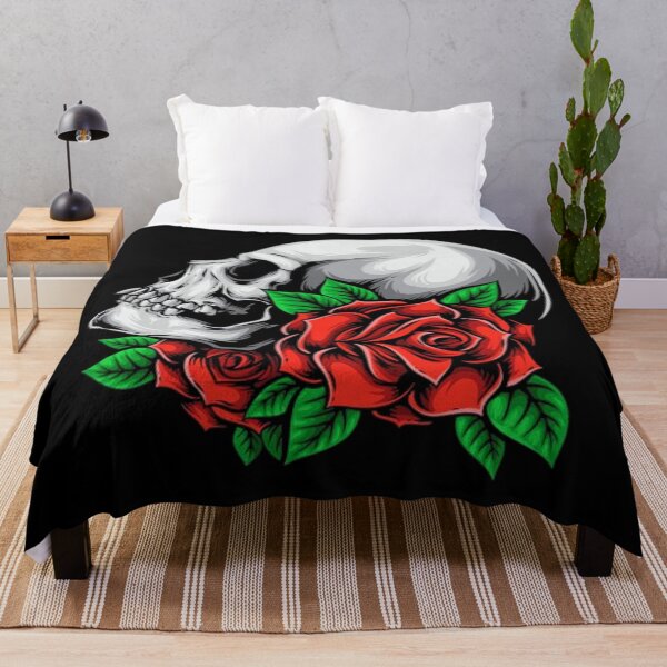 Item preview, Skull with rose designed and sold by LUNAROSsAa.