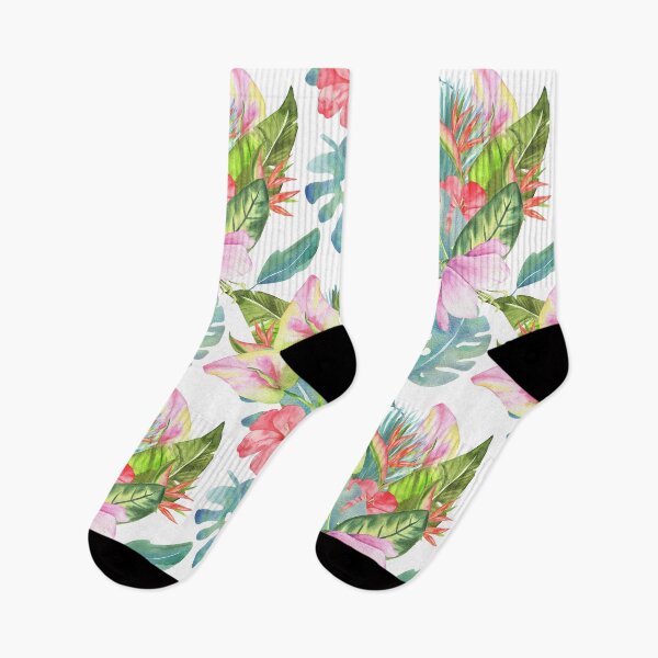 Artikelvorschau, Üppiger tropischer Blumen-Aquarell-Stil entworfen und verkauft von CheriesArt.
