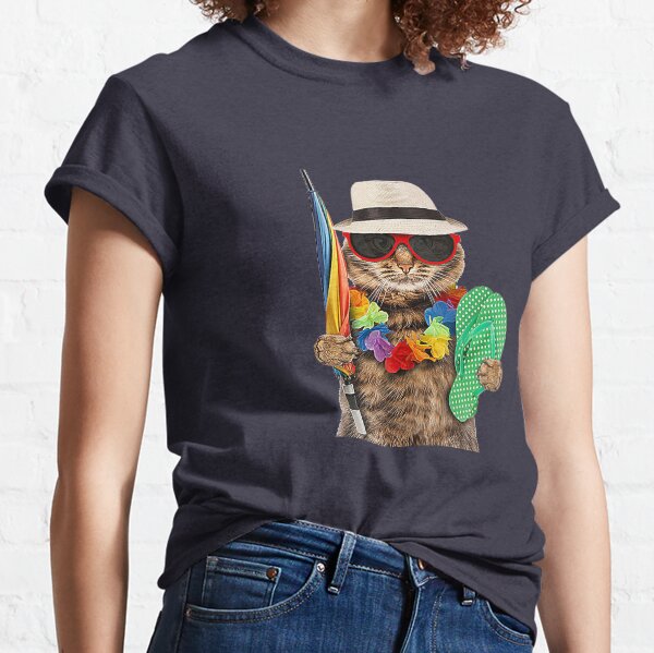 Cat Summer Beach Classic T-Shirt