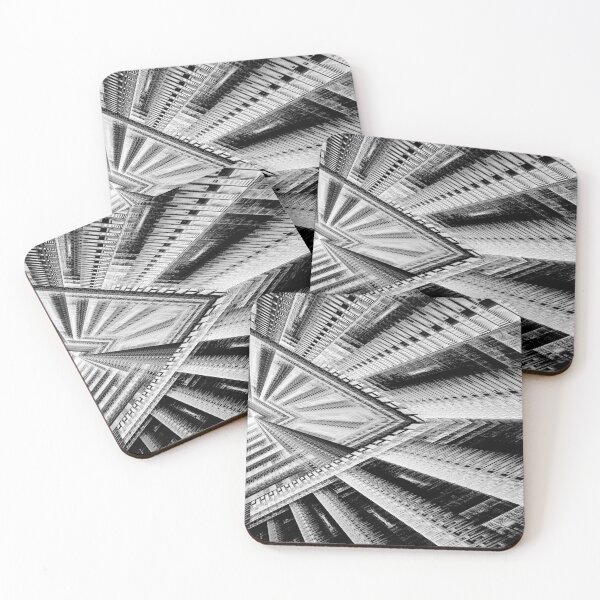 Item preview, 'Danger' Black and White Monochrome Geometric Abstract Fractal Art designed and sold by Holmes-Ja.