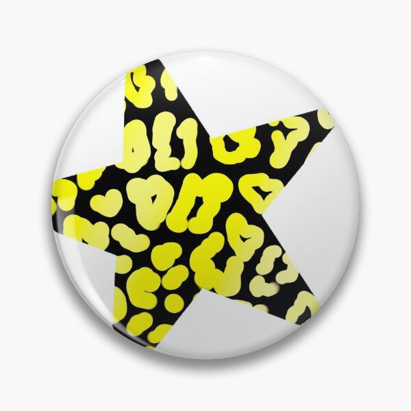 Item preview, Black and Yellow Leopard Print Star designed and sold by mtayzart.
