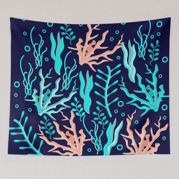 Item preview, under water plants pattern designed and sold by spontania.