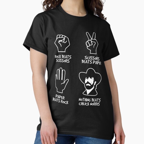 Item preview, Rock Paper Scissors nothing can beats Chuck Norris designed and sold by VinagreShop.