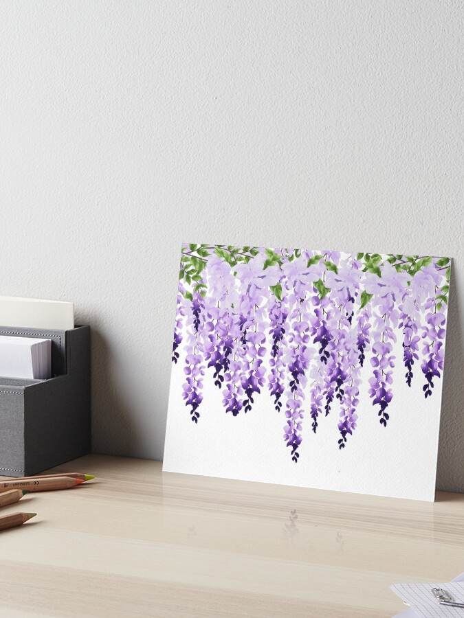 Wisteria Purple Door Poster - Purple flower print