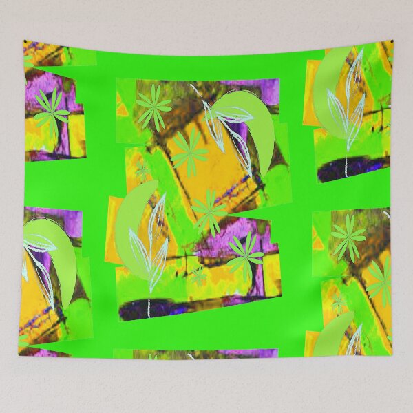 Item preview, Floral Graphic Vibrant Abstraction, NR 2, Graphic Psychedelic Abstract Art, Inspired by Nature-floral abstract art designed and sold by Adri Barnard.