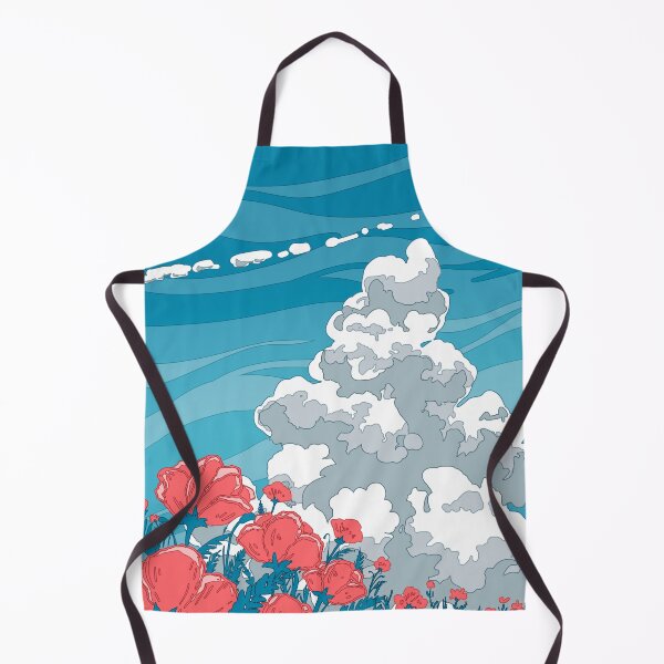 Item preview, The blue sky, summer clouds and the red flowers designed and sold by AnGoArt.