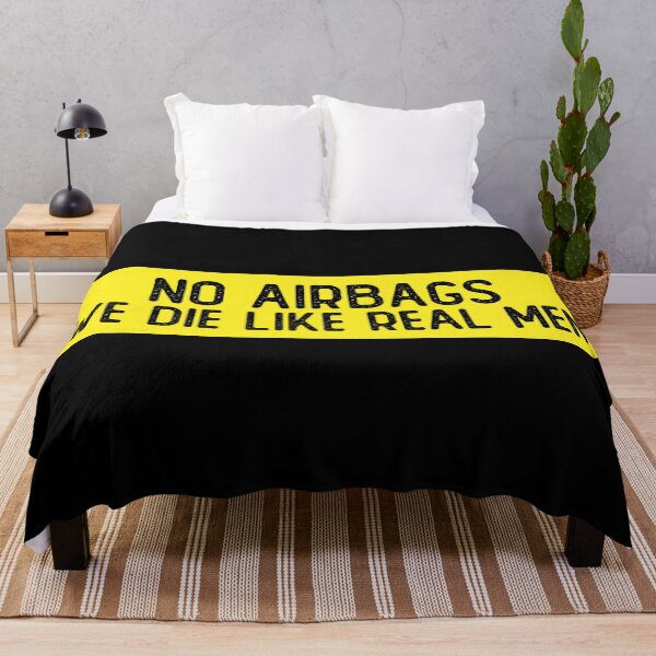 Item preview, No Airbags We Die Like Real Men Funny Bumper designed and sold by Sour Soul.