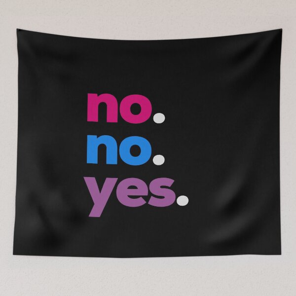 Item preview, No No Yes. Bisexual Pride designed and sold by Subtle Pride Shop.