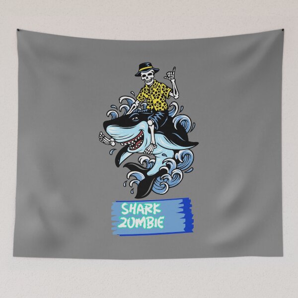 Item preview, Funny Zombie Shark Design designed and sold by VandJStore.