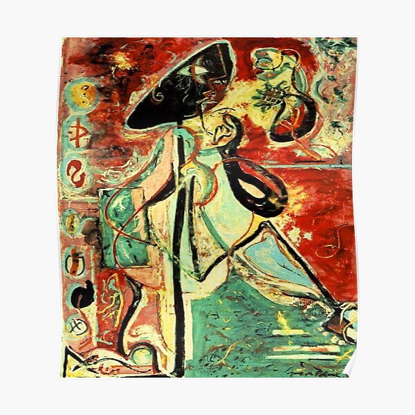 Moon Woman by Jackson Pollock Poster