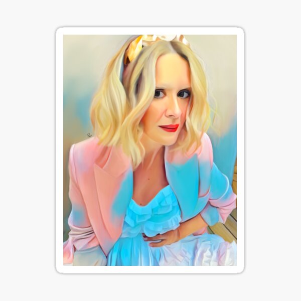 "Sarah Paulson with blonde eyebrows " Sticker for Sale by silvia231298