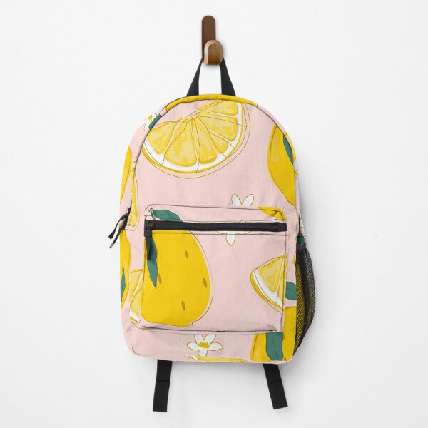 Juicy Lemons Print Backpack - Fresh and Vibrant