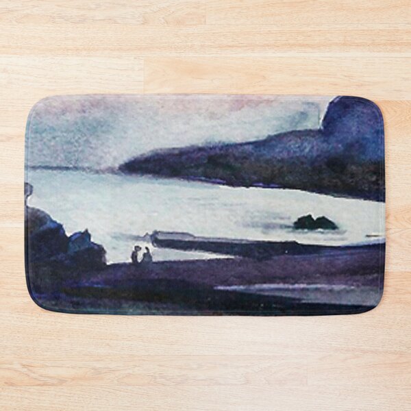 Item preview, Rocks and Night. Cold Seascape. Rocks and Bay,  watercolor Seascape. designed and sold by ZheltakovaIana.