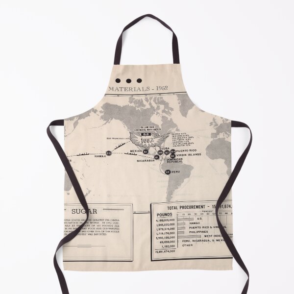 Item preview, Old United States Sugar Imports Map (1954) Vintage Agricultural Commodity Atlas designed and sold by BravuraMedia.