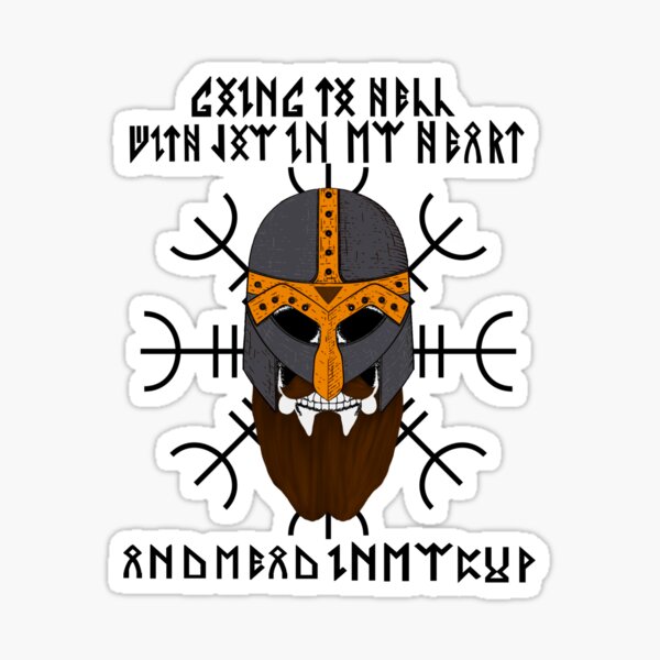Heathen-Black Sticker