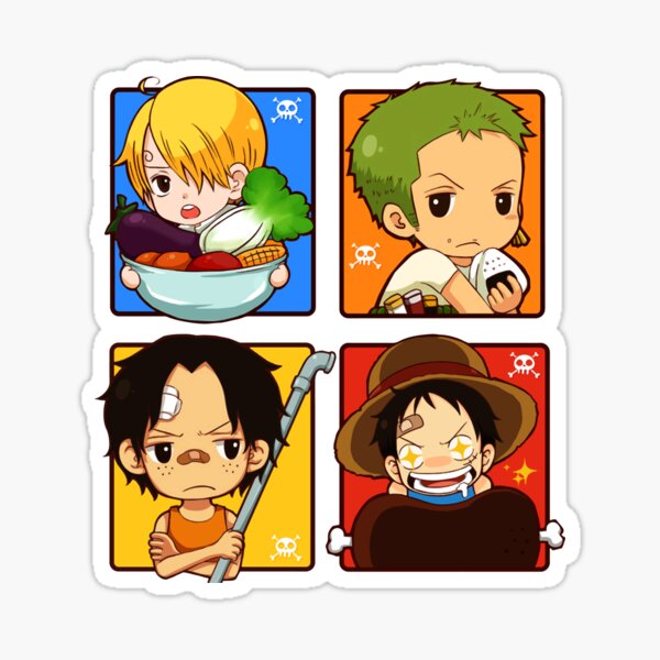 Sticker Luffy Chibi Redbubble