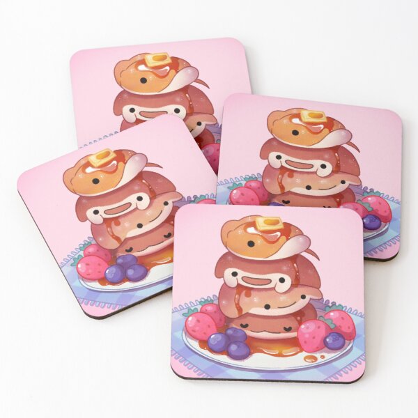 Fluffy sea pancakes Coasters (Set of 4)