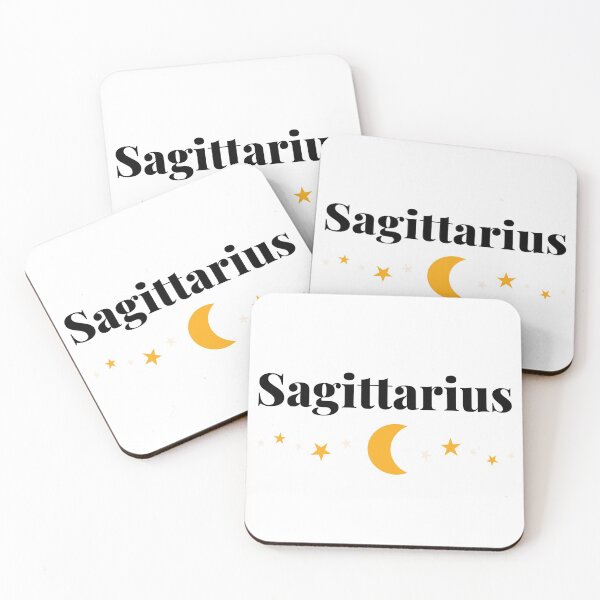 Item preview, Sagittarius Word Zodiac Sign with Moon and Stars designed and sold by SMillustrations.