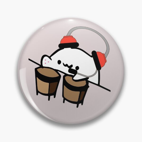 Item preview, bongo cat singing and playing drum designed and sold by dionysusgk555.