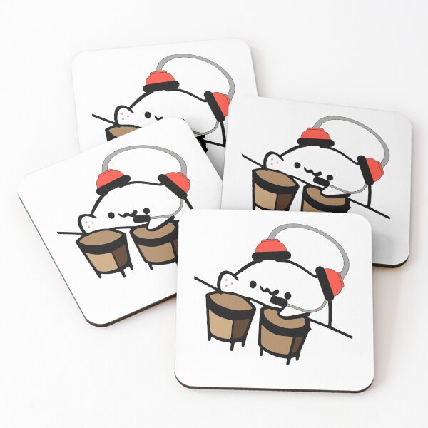 Item preview, bongo cat singing and playing drum designed and sold by dionysusgk555.