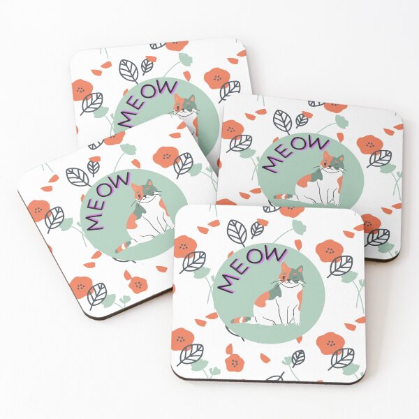 Item preview, Cat Yoga Flower Print designed and sold by Kokumber Creations.