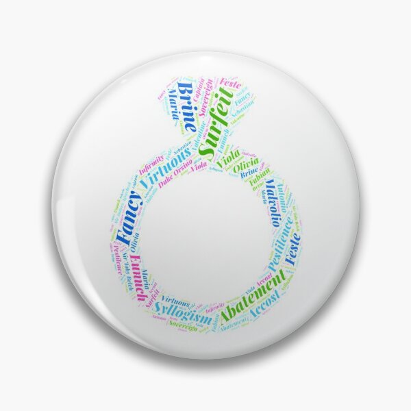 Item preview, Shakespeare Twelfth Night Ring Word Art designed and sold by piddle99.