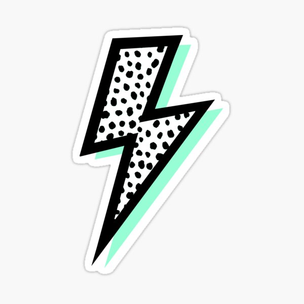 Item preview, Black and White Dalmatian Print, Polka Dot, Lightning Bolt with Mint Green designed and sold by OneThreeSix.