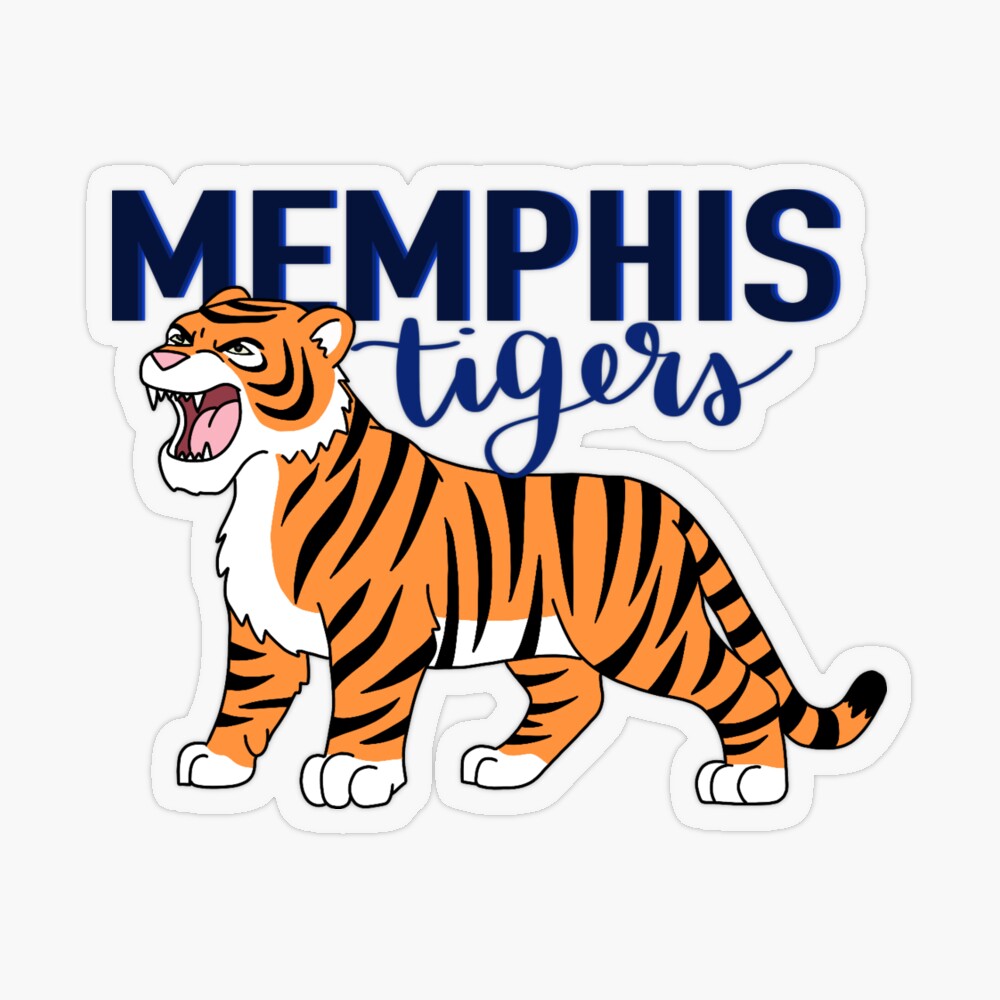 Tiger Mascot Illustration Memphis Typography, Image Transfer on