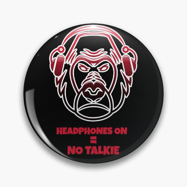 Item preview, Hipster Gorilla Spirit Animal Headphones On No Talking  designed and sold by jrobdesignz.
