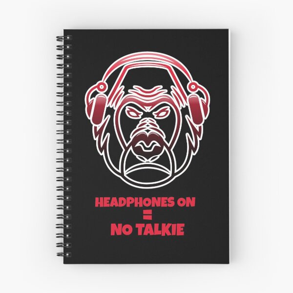 Artikelvorschau, Hipster Gorilla Spirit Animal Headphones On No Talking entworfen und verkauft von jrobdesignz.