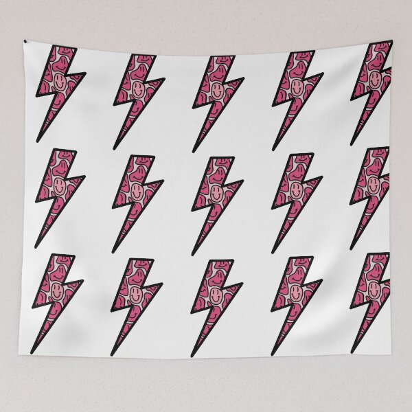 Item preview, pink smiley face lightning bolt designed and sold by kgmcg.
