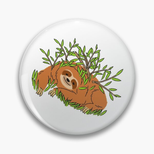Item preview, Sloth with Leaves designed and sold by KeepPlantsHappy.