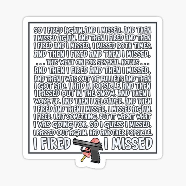Item preview, I Fired And Then I Missed - Game Grumps Fandom designed and sold by elevens.