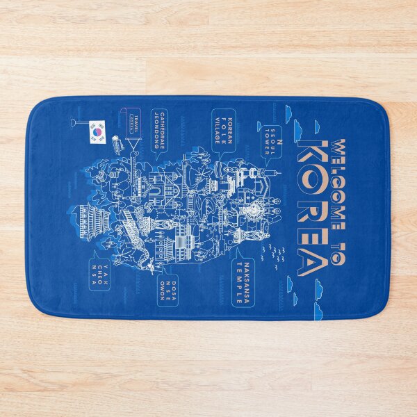 Item preview, Welcome To South Korea Travel Map designed and sold by KrisSidDesigns.