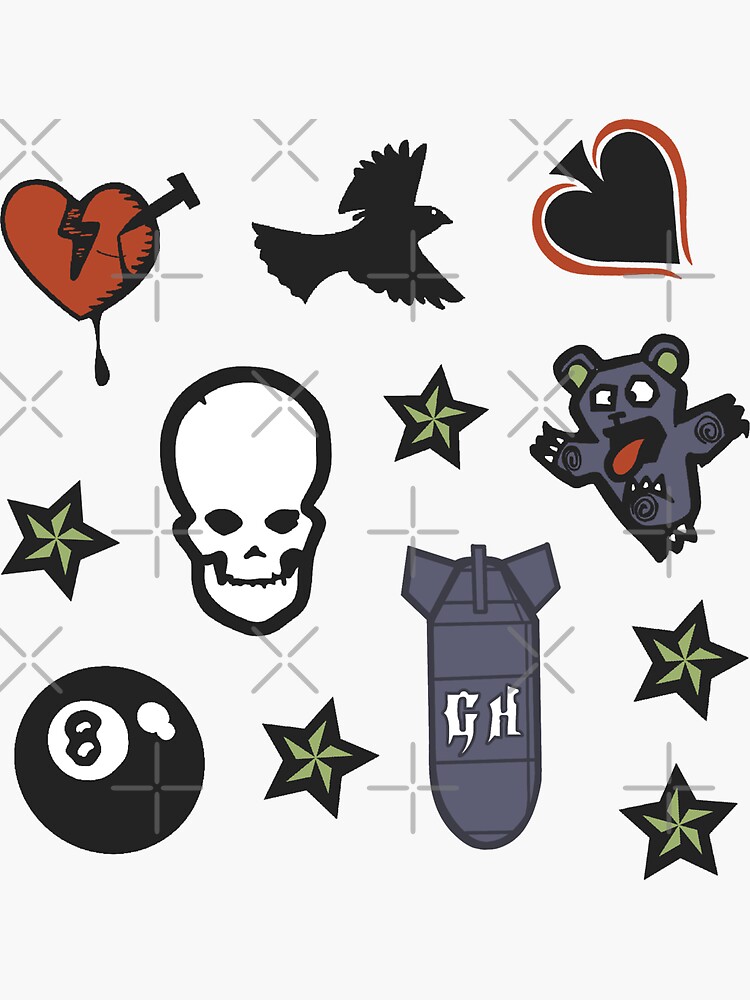 Guitar Hero Sticker Pack Sticker for Sale by Catpuss