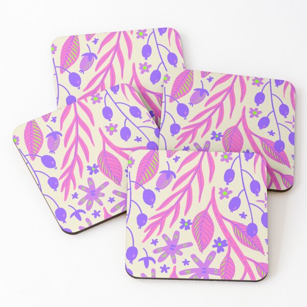 Item preview, Floral Illustration Purple Pink Green  designed and sold by karpilart.