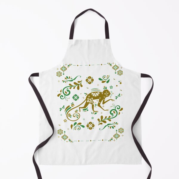 Item preview, Monkey - Scandinavian rosemaling style monkey folk art designed and sold by utopianpioneer.
