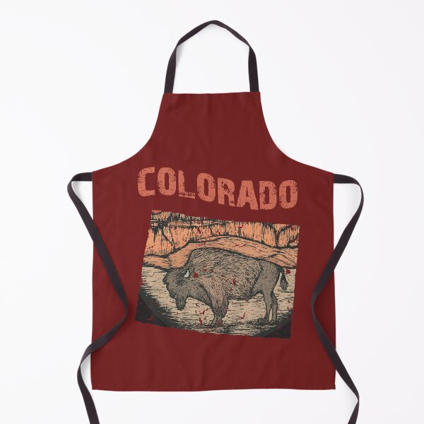 Item preview, Colorado Decorative State Map Shape with Bison and Canyon Scene designed and sold by gumdrop-go.