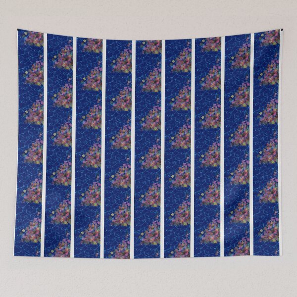 Artikelvorschau, Blaues ästhetisches Textil mit Gänseblümchen| Perfektes Geschenk entworfen und verkauft von boniesana.