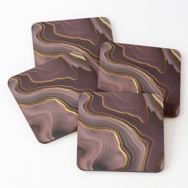 Item preview, shades of purple and gold marble colors  designed and sold by HadeeeeL.