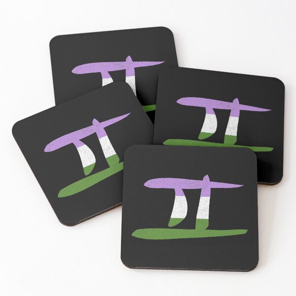 Item preview, Genderqueer Gemini Pride Flag Zodiac Sign designed and sold by Patrick Hiller.