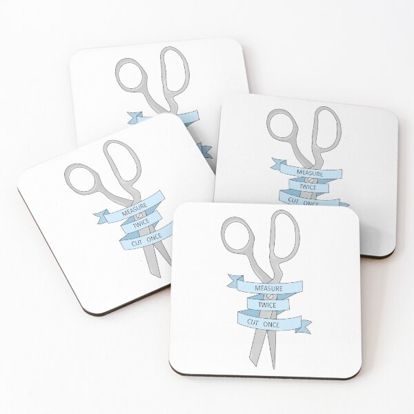 Item preview, Measure twice cut once designed and sold by PeachCatDesigns.
