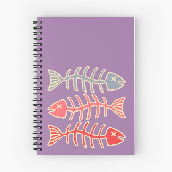 Item preview, FISH BONES in Purple Pink and Red - UnBlink Studio by Jackie Tahara designed and sold by Jackie Tahara of UnBlink Studio.